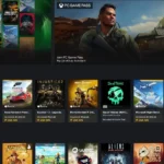 Giao diện ứng dụng Xbox với nhiều tựa game nổi bật, minh họa lợi ích của các gói đăng ký game trên console.