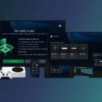 Giao diện Xbox Remote Play hiển thị chơi game trên nhiều thiết bị khác nhau, minh họa tính năng mở rộng của bản cập nhật Xbox tháng 4 2025