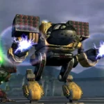 Hai cỗ máy chiến đấu khổng lồ đang giao tranh dữ dấy trong game MechAssault trên nền tảng Xbox gốc, minh họa sự hồi sinh tiềm năng của dòng game mech trên Xbox Series X/S.