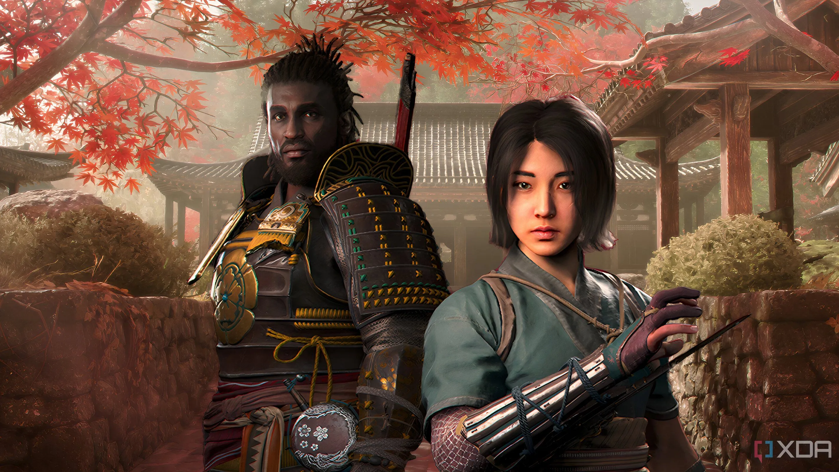 Hai nhân vật chính Naoe và Yasuke trong Assassin's Creed Shadows, mỗi người sở hữu phong cách chiến đấu riêng biệt