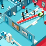 Hai nhân vật trong Good Job! đang phá hủy văn phòng để hoàn thành nhiệm vụ