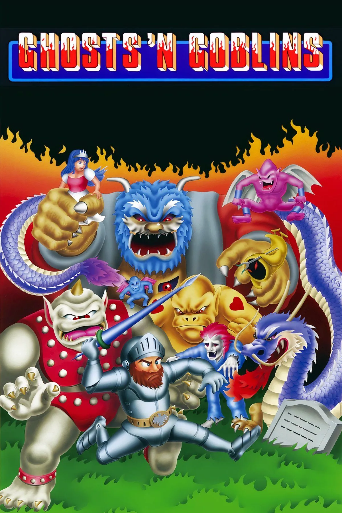 Hiệp sĩ Arthur trong Ghosts n Goblins đối mặt với quái vật và môi trường nguy hiểm