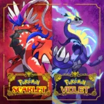 Hình ảnh bìa game Pokémon Scarlet và Violet với hai Pokémon huyền thoại Koraidon và Miraidon, minh họa cho chất lượng đồ họa cần cải thiện của dòng game Pokémon.