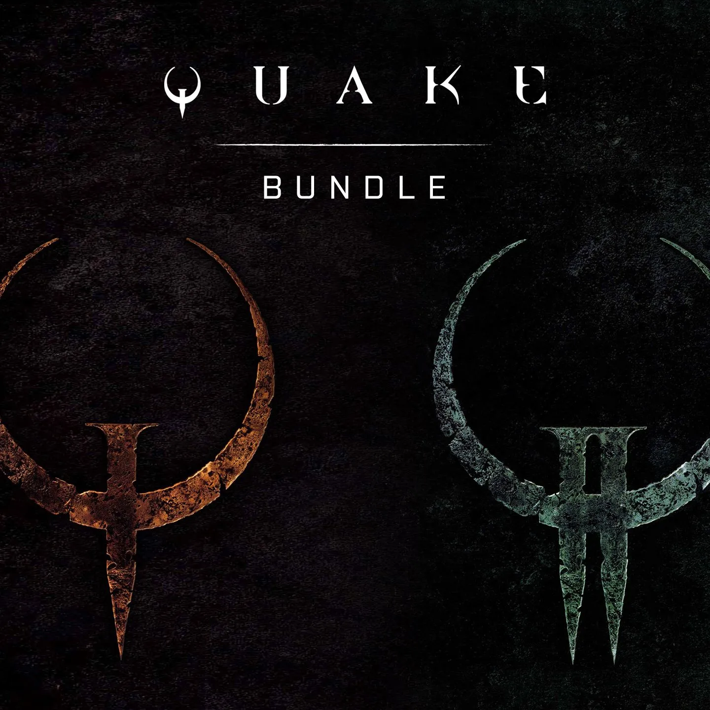 Hình ảnh bìa game Quake I và II Enhanced Bundle, với nhân vật chính đang đối đầu với quái vật, thể hiện đồ họa được cải thiện trong bản remaster.