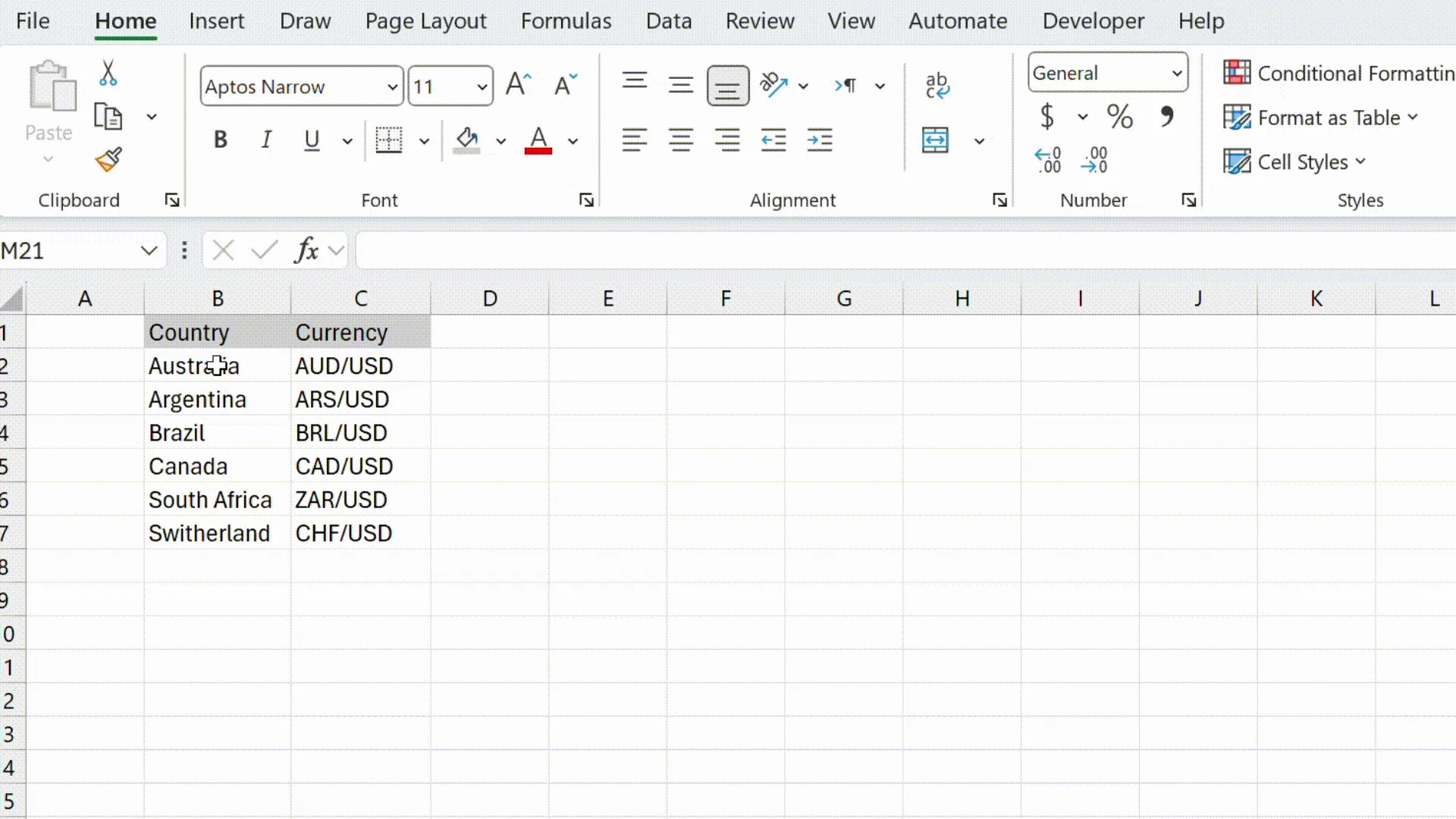 Hình ảnh động minh họa tính năng biểu tượng dữ liệu (value tokens) trên thanh công thức Excel khi chọn ô chứa định dạng đặc biệt như cổ phiếu.