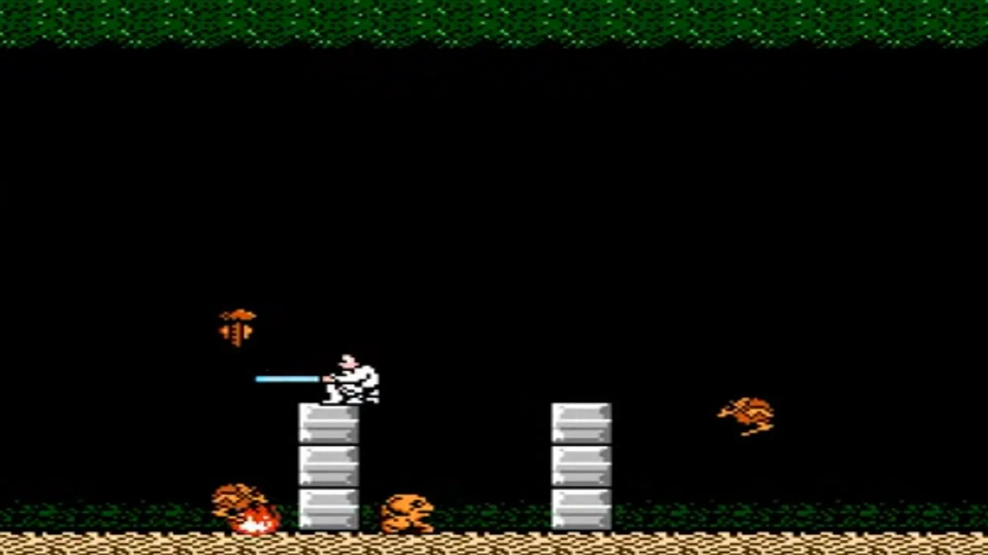 Hình ảnh gameplay cổ điển từ tựa game Star Wars trên NES, minh họa giới hạn thể loại platformer 2D.