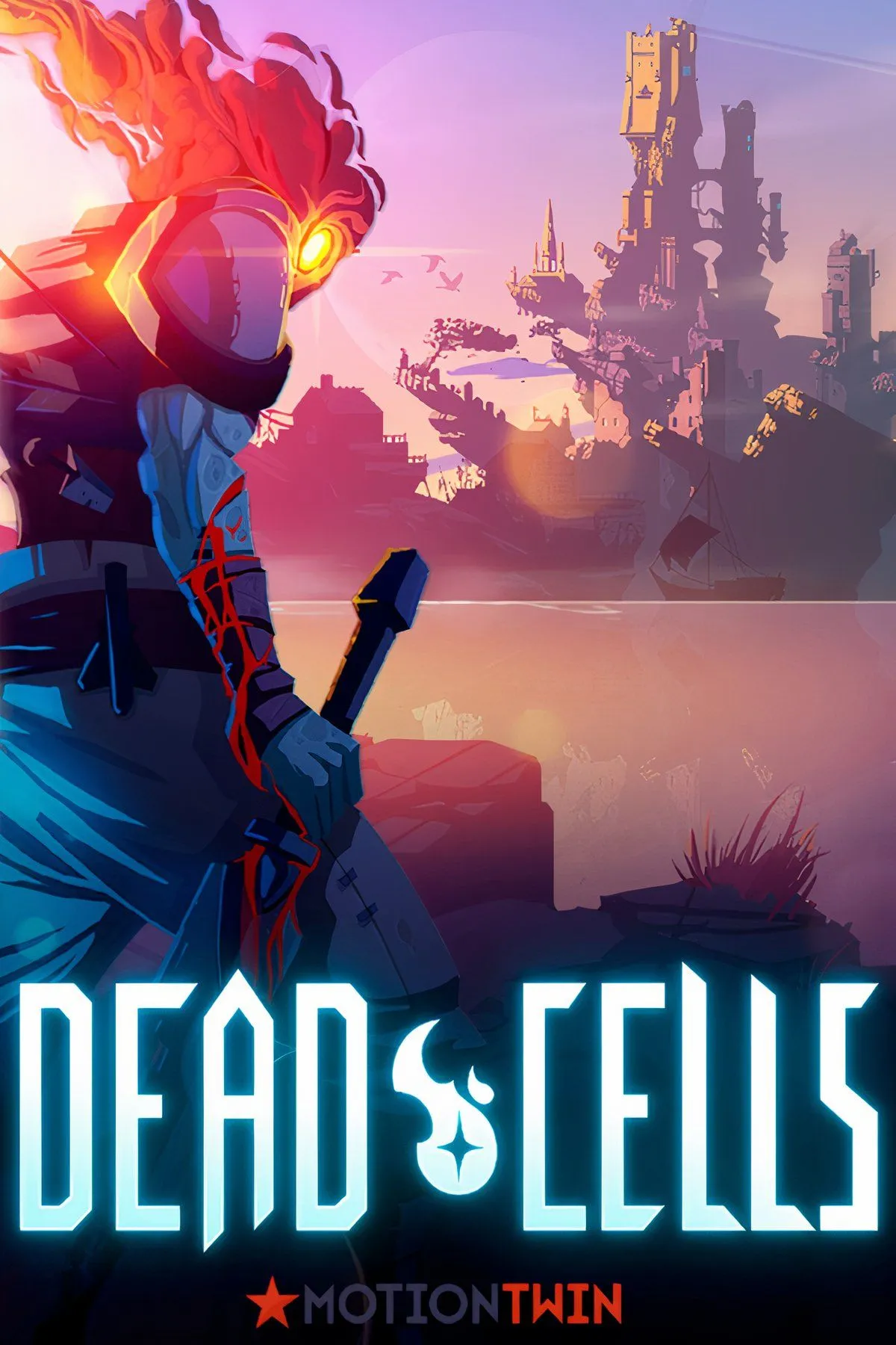 Hình ảnh gameplay Dead Cells với nhân vật chiến đấu trong một môi trường dungeon pixel