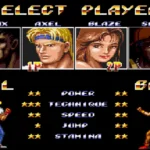 Hình ảnh gameplay Streets of Rage 2 qua RetroArch Netplay với nhân vật chuẩn bị tấn công kẻ thù