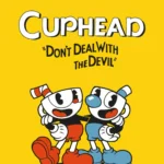 Hình ảnh hai nhân vật Cuphead và Mugman đang chiến đấu trong game Cuphead với đồ họa hoạt hình cổ điển, minh họa lối chơi platformer hành động và thử thách khó nhằn.