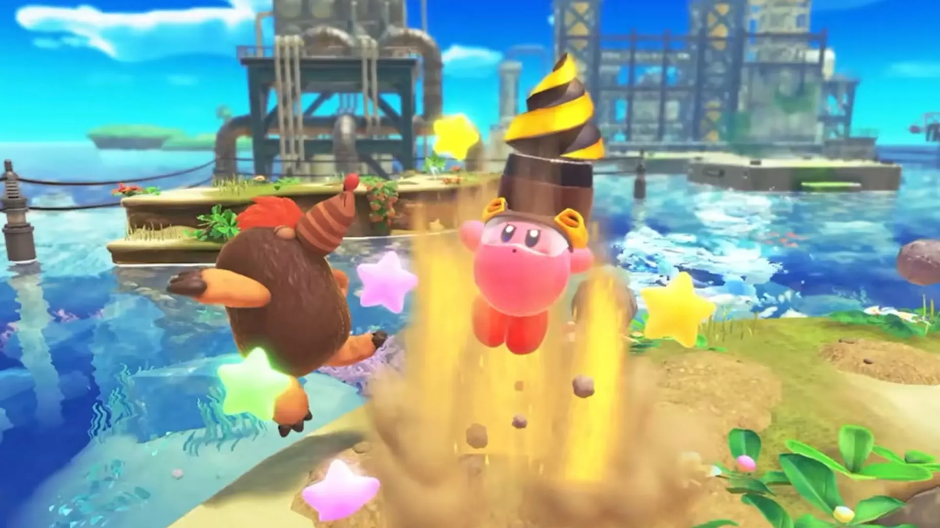 Hình ảnh Kirby và Vùng Đất Bị Lãng Quên trên Nintendo Switch, tượng trưng cho những tựa game được lựa chọn để phát triển các Phiên bản Switch 2 Editions.