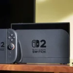 Hình ảnh máy chơi game Nintendo Switch 2 và phụ kiện, đại diện cho việc nâng cấp hệ thống và chuyển dữ liệu