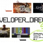 Hình ảnh quảng bá sự kiện Xbox Developer_Direct 2025 với ba tựa game chính và ngày diễn ra sự kiện