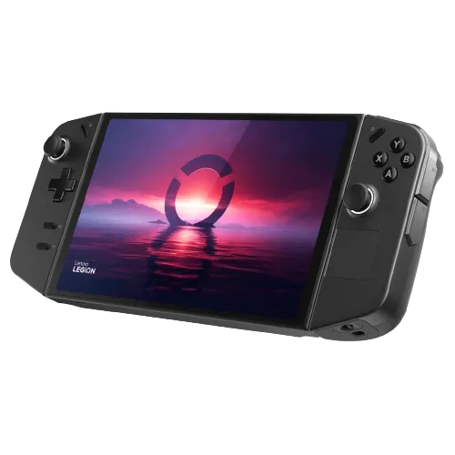 Hình ảnh render của máy chơi game cầm tay Lenovo Legion Go với màn hình lớn và tay cầm rời