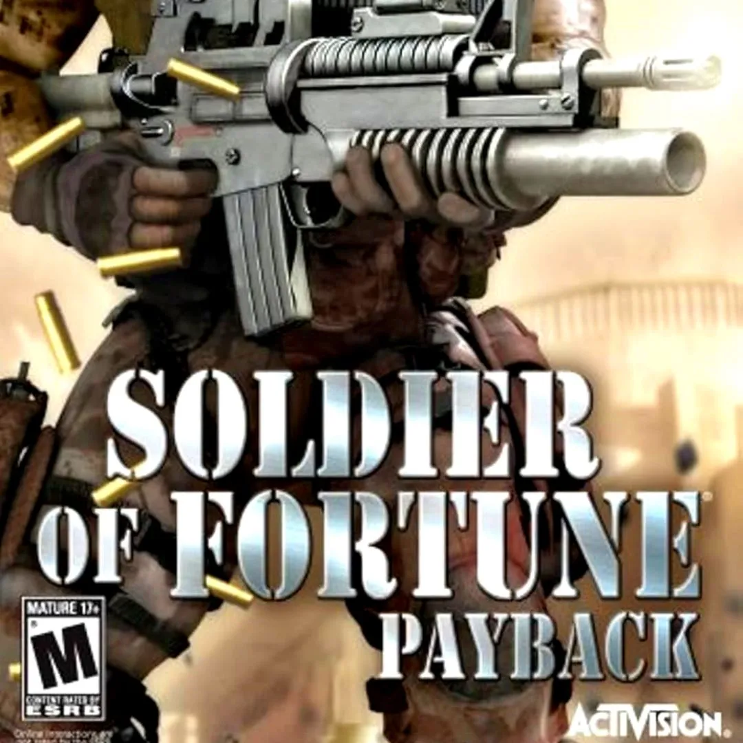 Hình ảnh sản phẩm game Soldier of Fortune: Payback, đại diện cho một series FPS bạo lực, chân thực, với tiềm năng bị bỏ lỡ