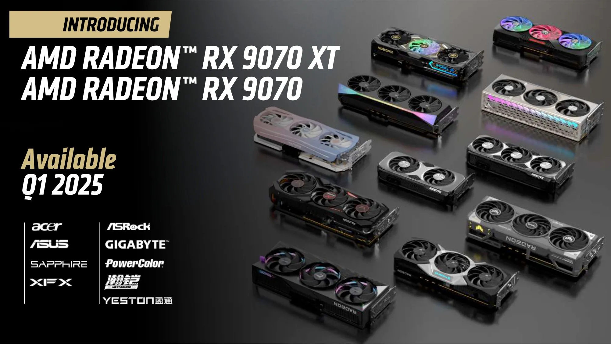 Hình ảnh slide giới thiệu về các dòng GPU AMD RDNA 4