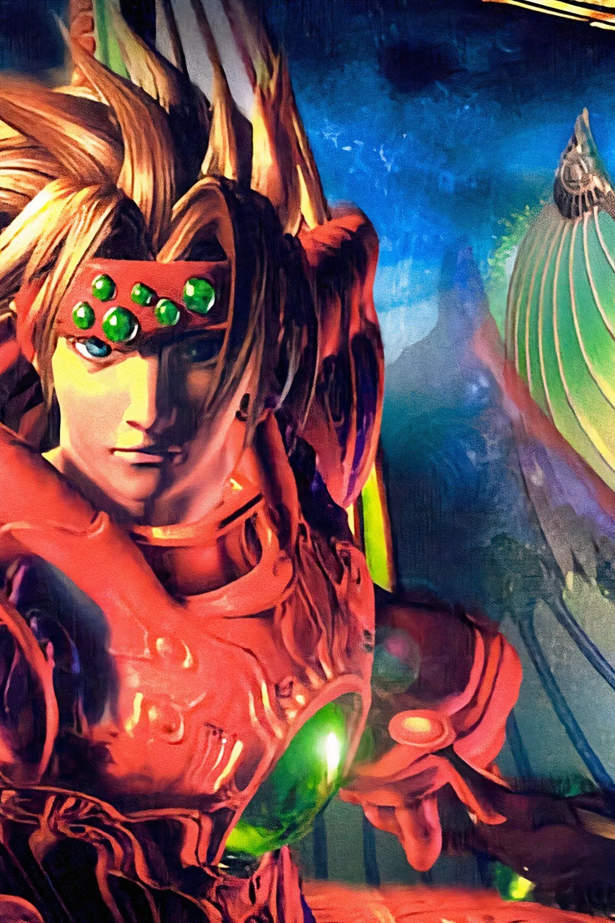 Hình ảnh tổng hợp từ game The Legend of Dragoon, nhân vật Dart và rồng