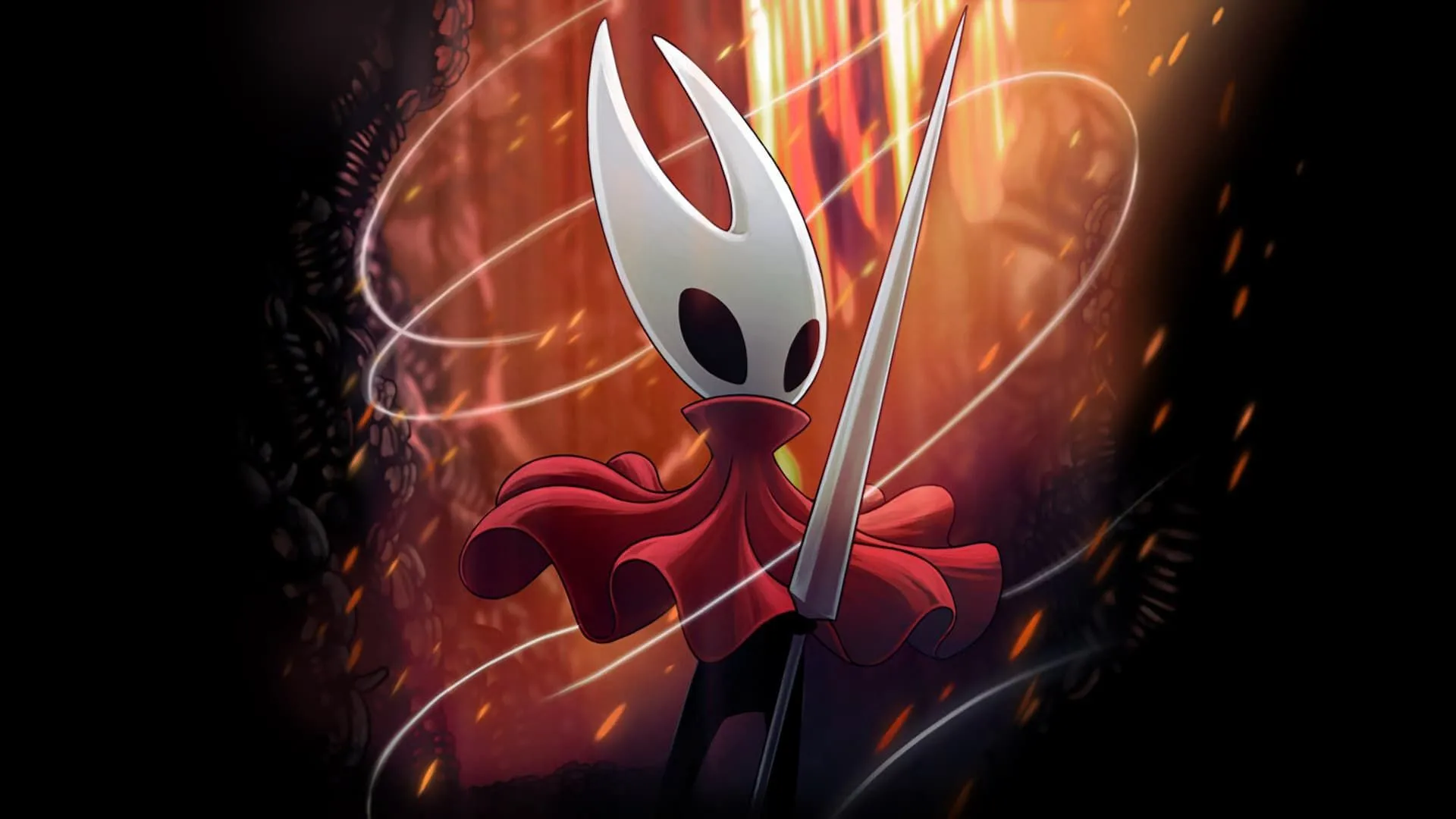 Hollow Knight: Silksong, một trong những tựa game độc lập được mong chờ nhất, với phong cách đồ họa đặc trưng và nhân vật Hornet.