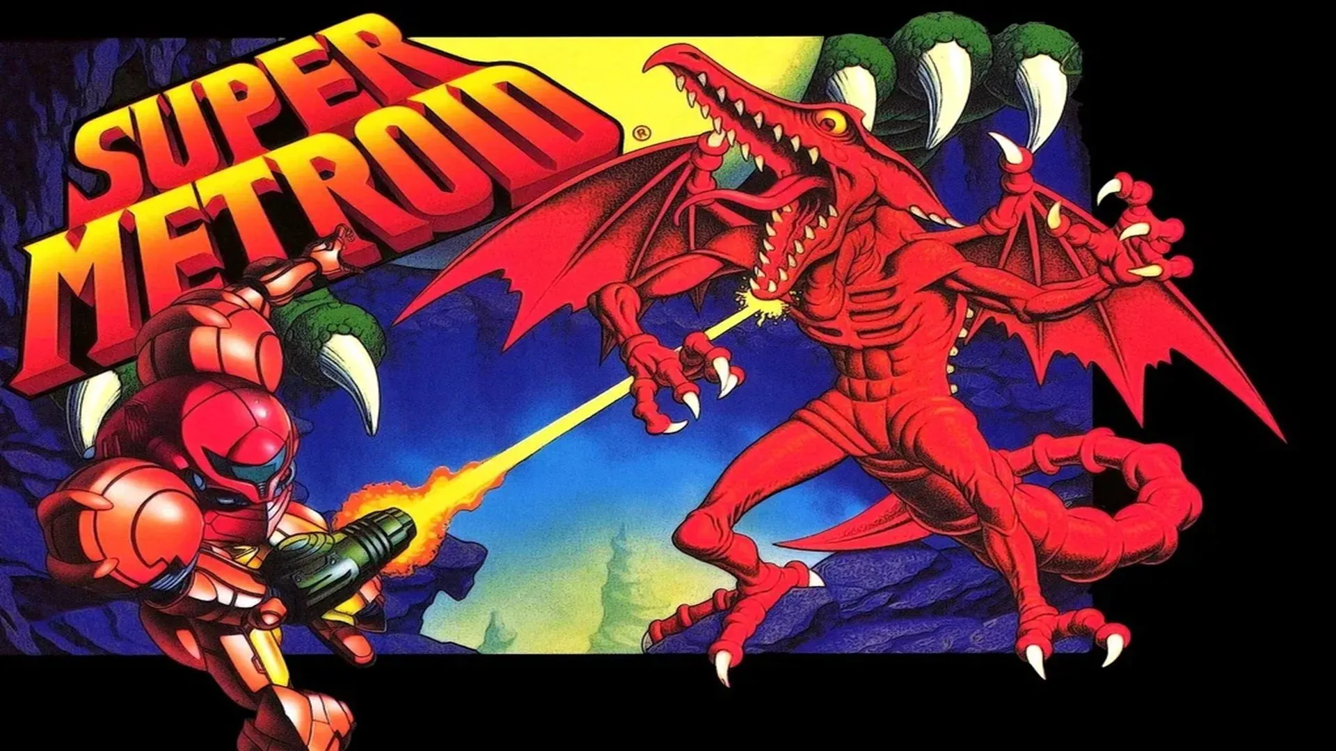 Hộp đĩa gốc của Super Metroid trên Super Nintendo, biểu tượng của thể loại Metroidvania