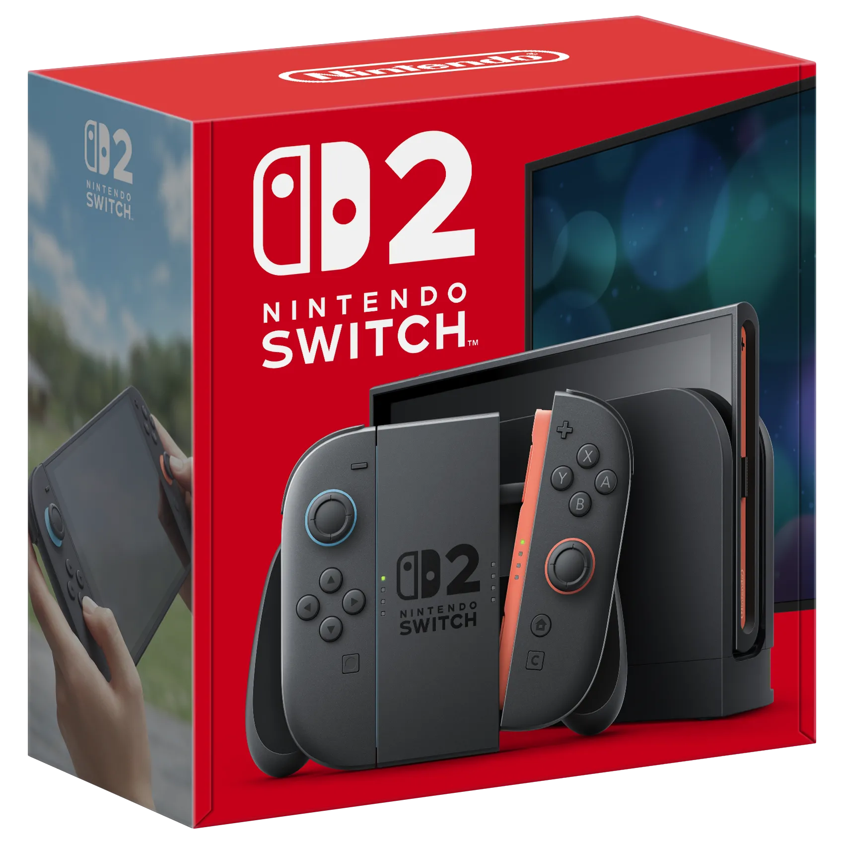 Hộp sản phẩm Nintendo Switch 2, biểu tượng của console thế hệ mới