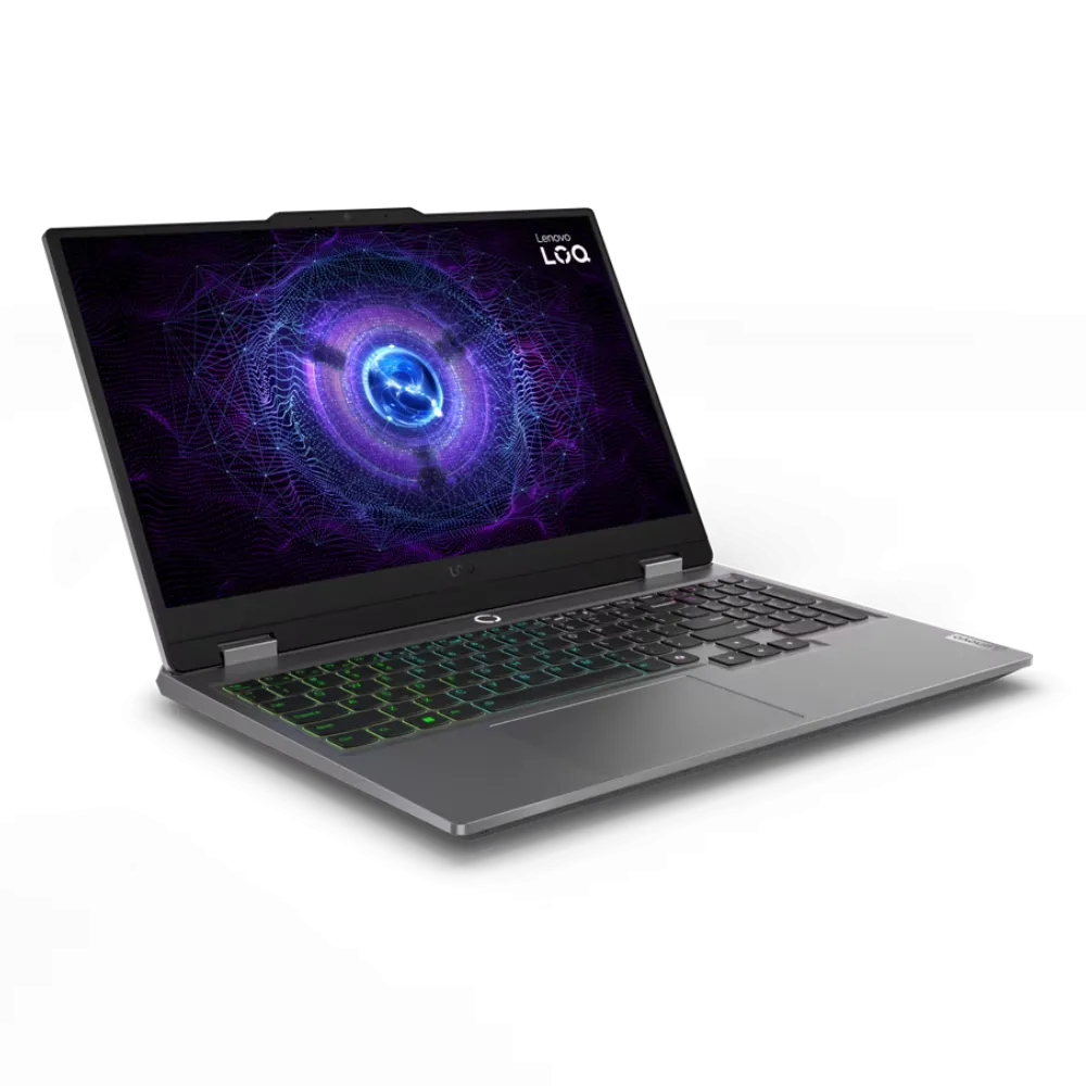 Laptop gaming Lenovo LOQ 15 (15IAX9I) màu xám, thiết kế tối giản, màn hình IPS 144Hz sắc nét