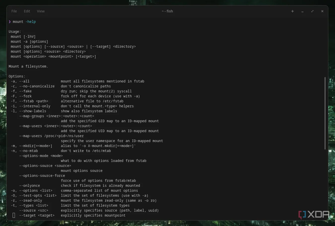 Lệnh mount trong Linux dùng để gắn ổ đĩa hoặc phân vùng vào một thư mục trong hệ thống tệp