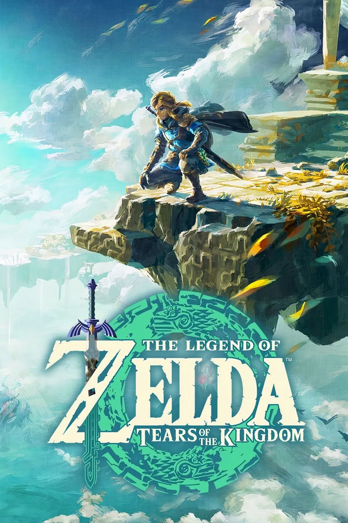 Link đang khám phá bầu trời Hyrule trong game The Legend of Zelda: Tears of the Kingdom