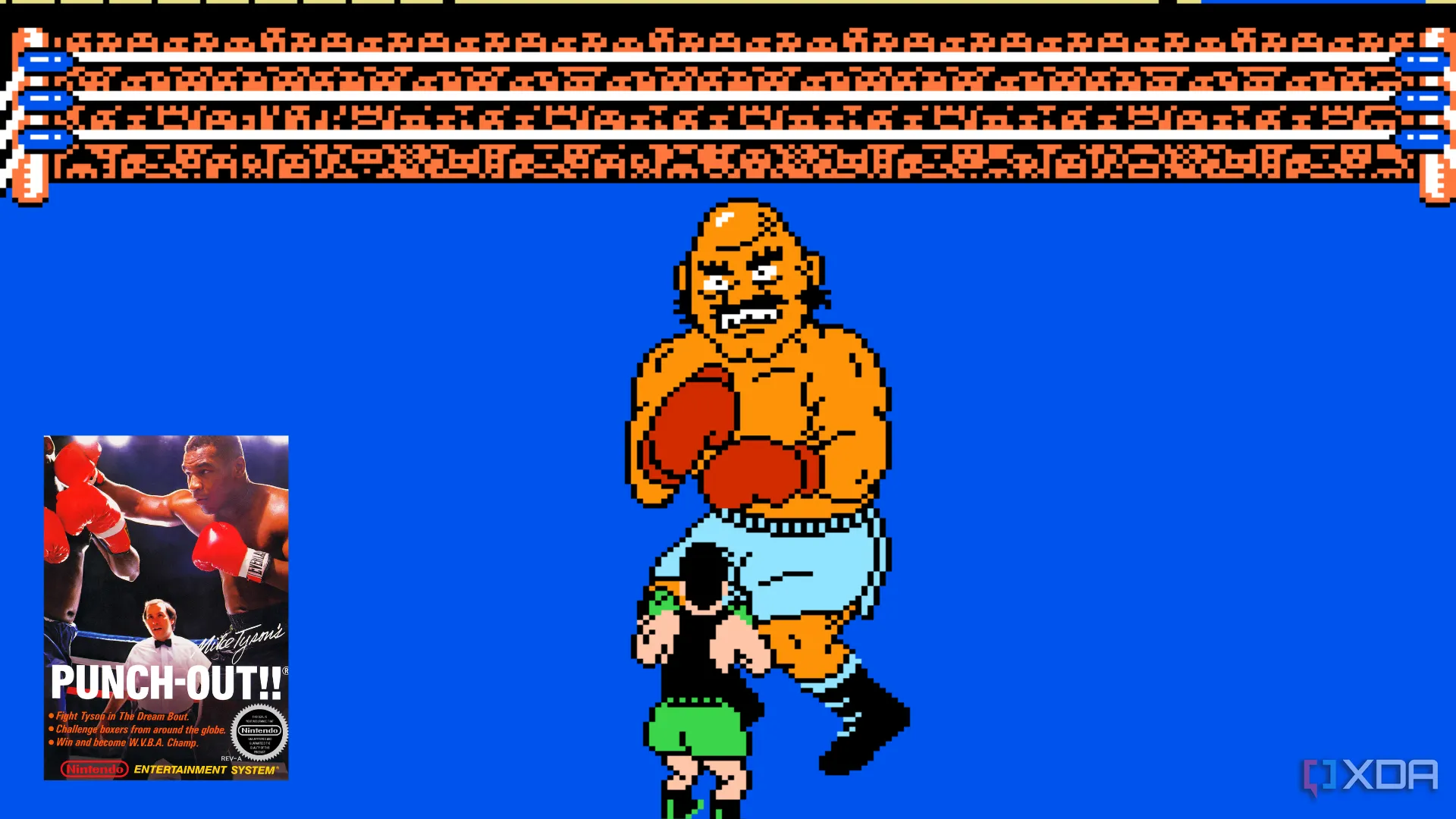 Little Mac đấu quyền Anh với Bald Bull trong Punch-Out của Nintendo NES