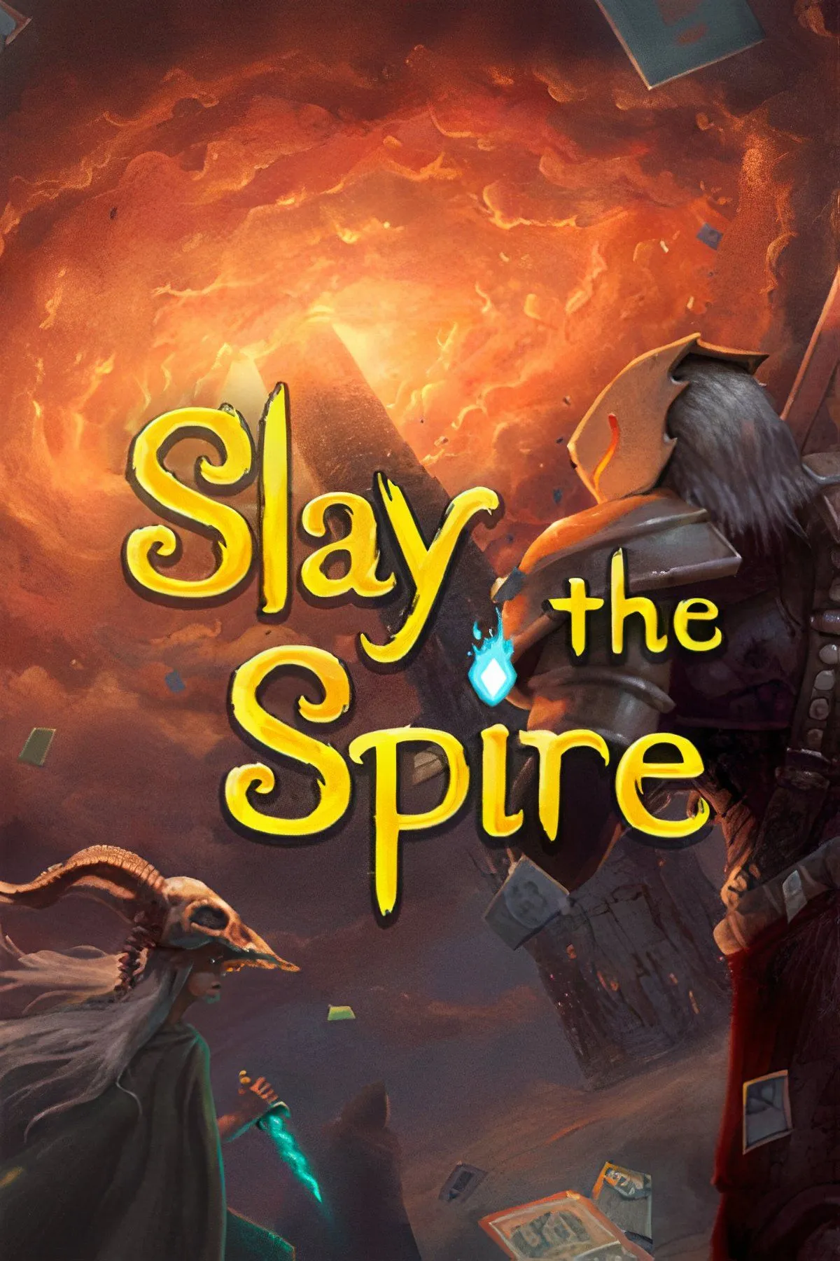 Màn hình chiến đấu trong Slay the Spire với nhân vật và bộ bài trên tay, thể hiện lối chơi roguelike kết hợp xây dựng bộ bài đầy tính chiến thuật.
