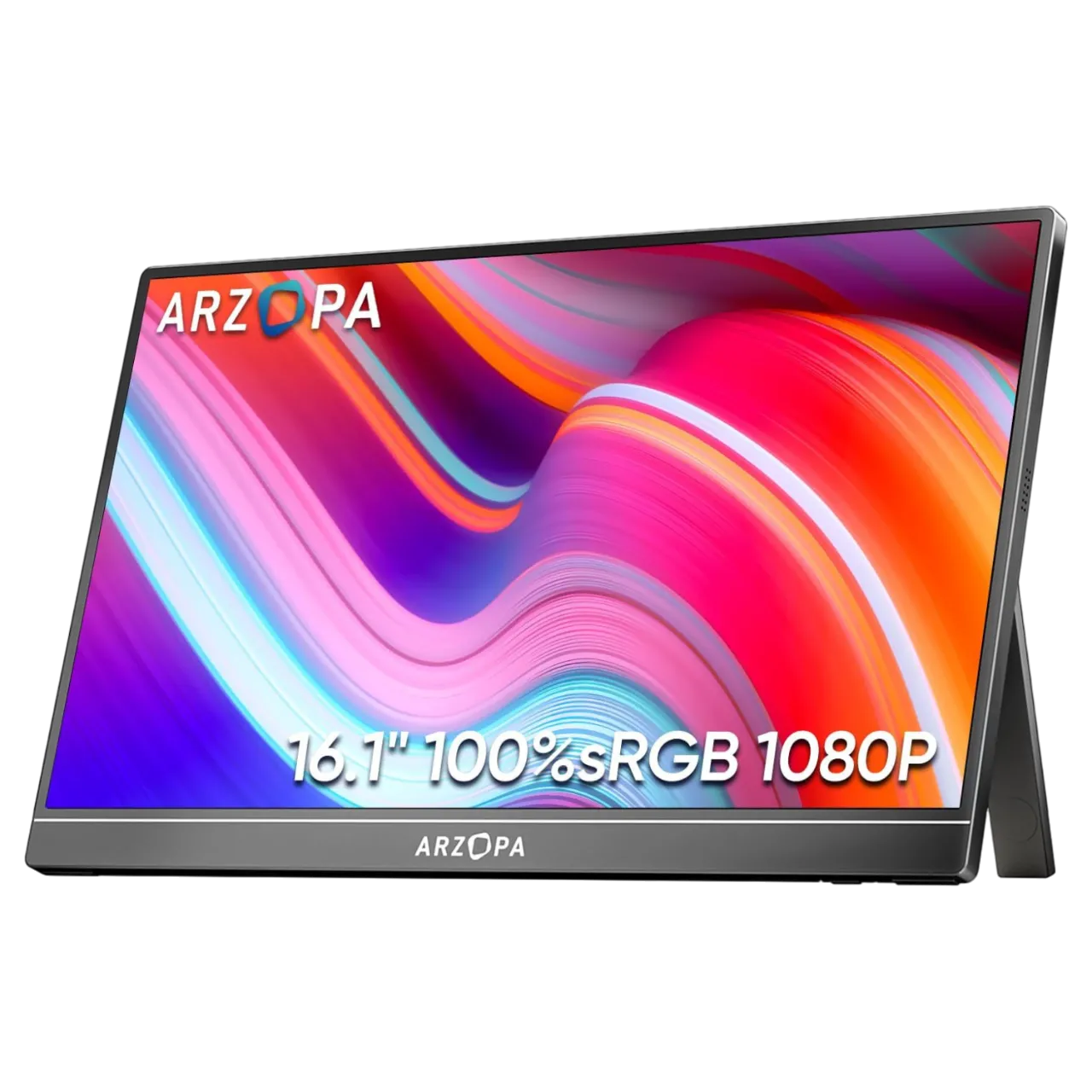 Màn hình di động Arzopa 16.1 inch hiển thị hình ảnh sắc nét, cho thấy thiết kế mỏng gọn và viền màn hình tối ưu.