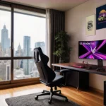 Màn hình gaming LG UltraGear OLED 45 inch 5K2K cong 800R trong không gian làm việc