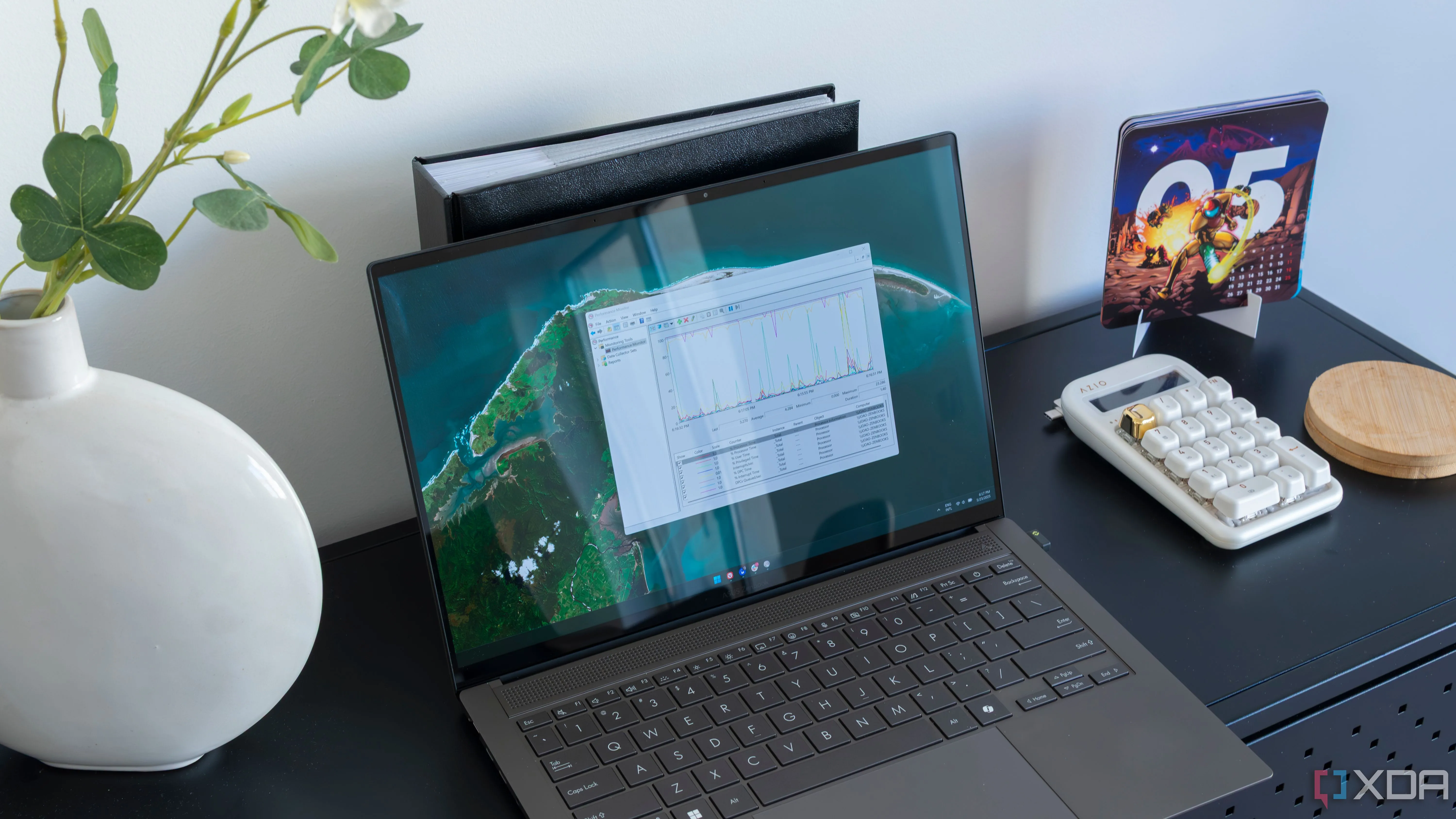 Màn hình Giám sát Hiệu suất (Performance Monitor) trên Windows 11 hiển thị mức độ sử dụng tài nguyên hệ thống