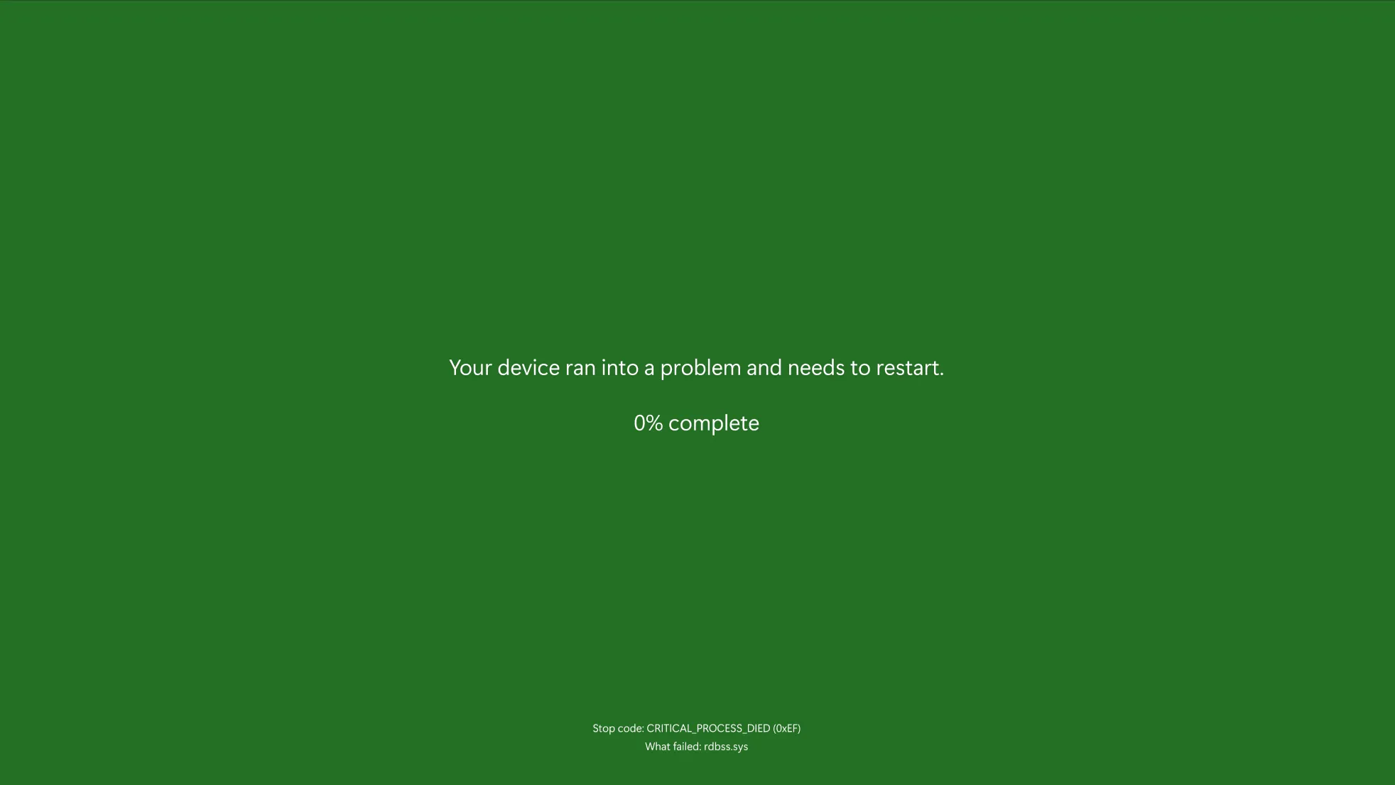 Màn hình khởi động lại đột ngột màu xanh lá cây trên Windows Insider, giao diện thử nghiệm cho BSOD mới.