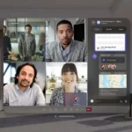 Microsoft Teams hoạt động trên Apple Vision Pro, cho thấy sự phát triển tính năng của ứng dụng.