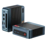 Mini PC BOSGAME P3 Lite với thiết kế nhỏ gọn và đèn LED ấn tượng, thể hiện sự mạnh mẽ của hệ thống máy tính mini