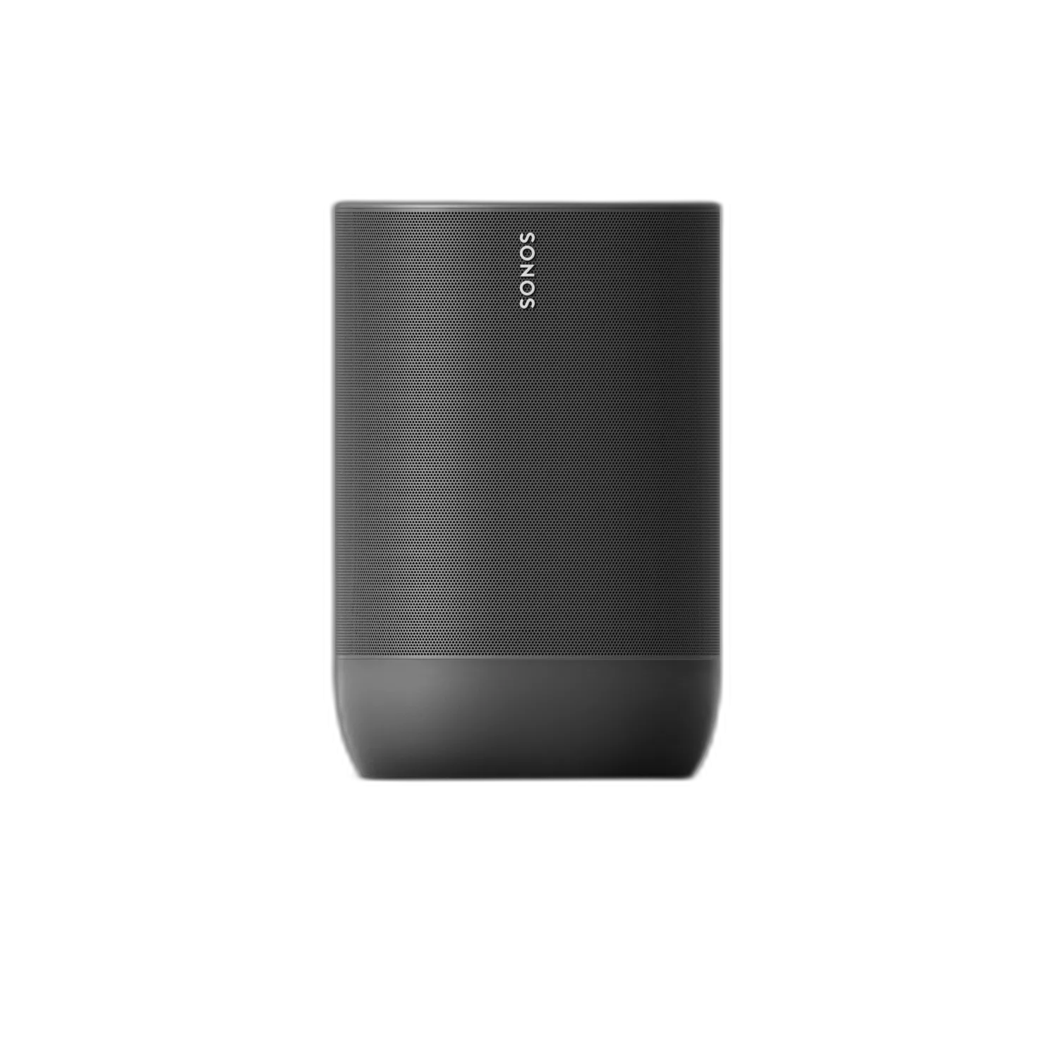 Mô hình loa di động Sonos Move 2 màu đen với chất lượng âm thanh cao cấp, đặt trên nền trong suốt, làm nổi bật thiết kế sản phẩm