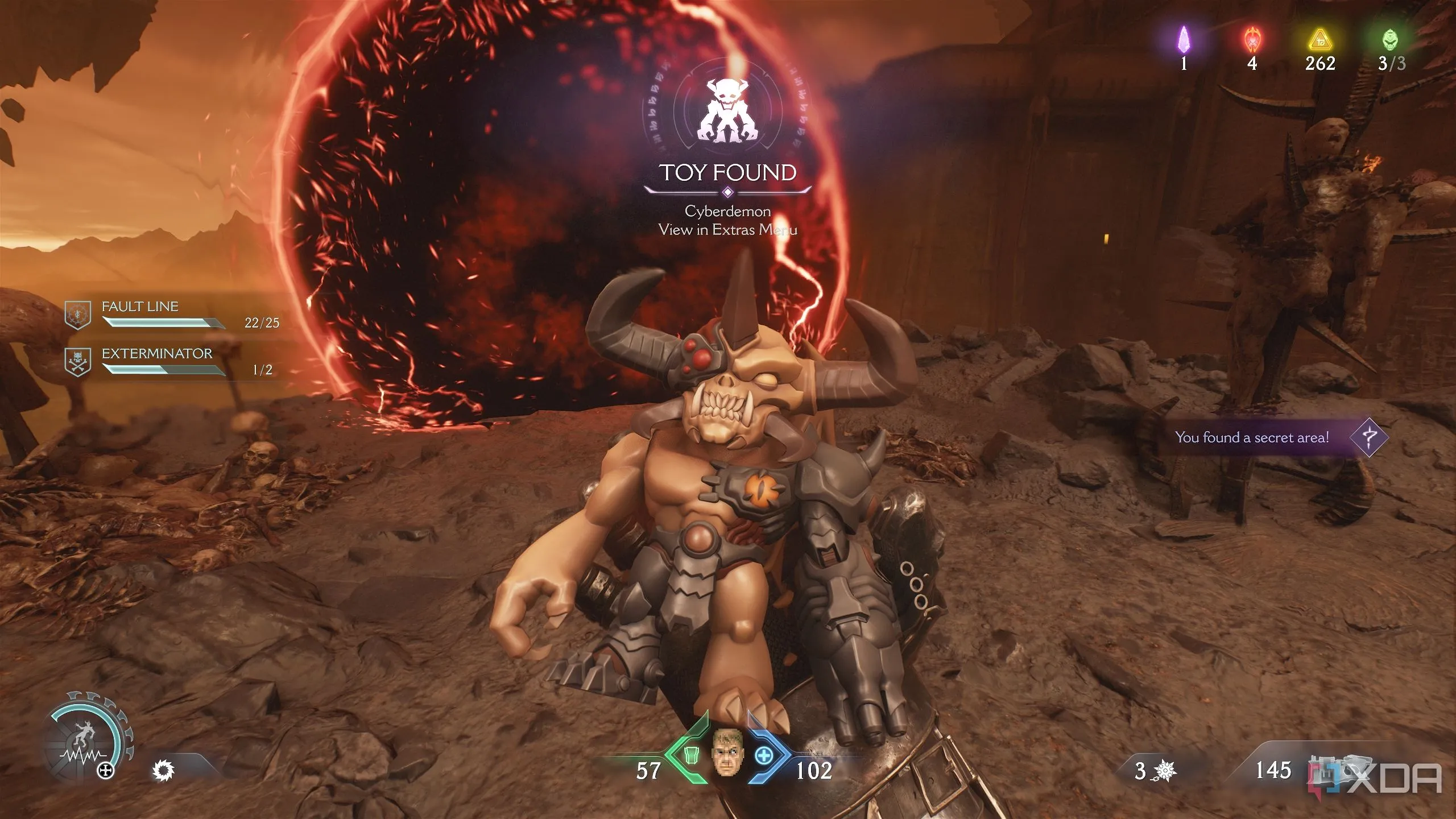 Một đồ chơi Cyberdemon sưu tầm được trong Doom: Thời Đại Hắc Ám.