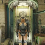Một nhân vật mặc bộ đồ HEV trong Half-Life 2 RTX với chi tiết sắc nét và ánh sáng chân thực.