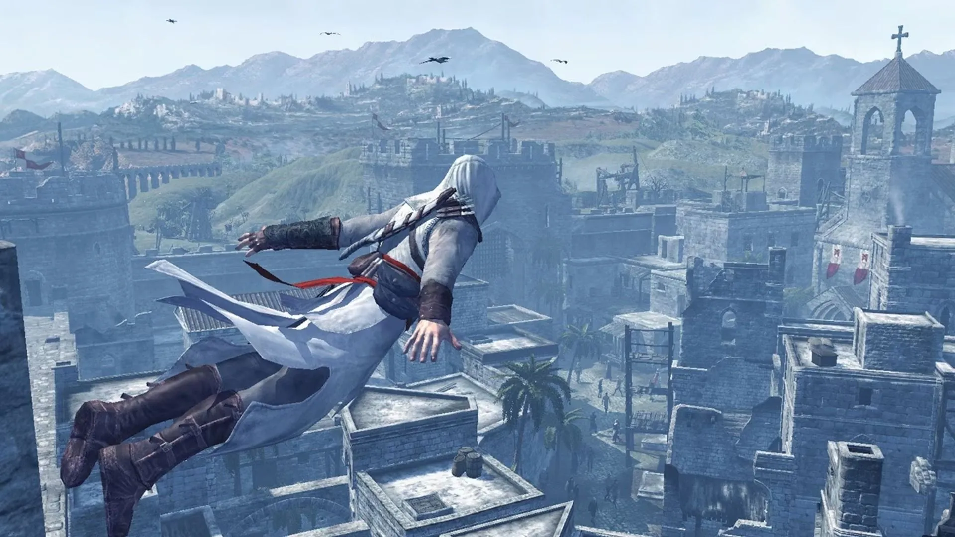 Một phân cảnh hành động cận chiến của Altair trong Assassin's Creed
