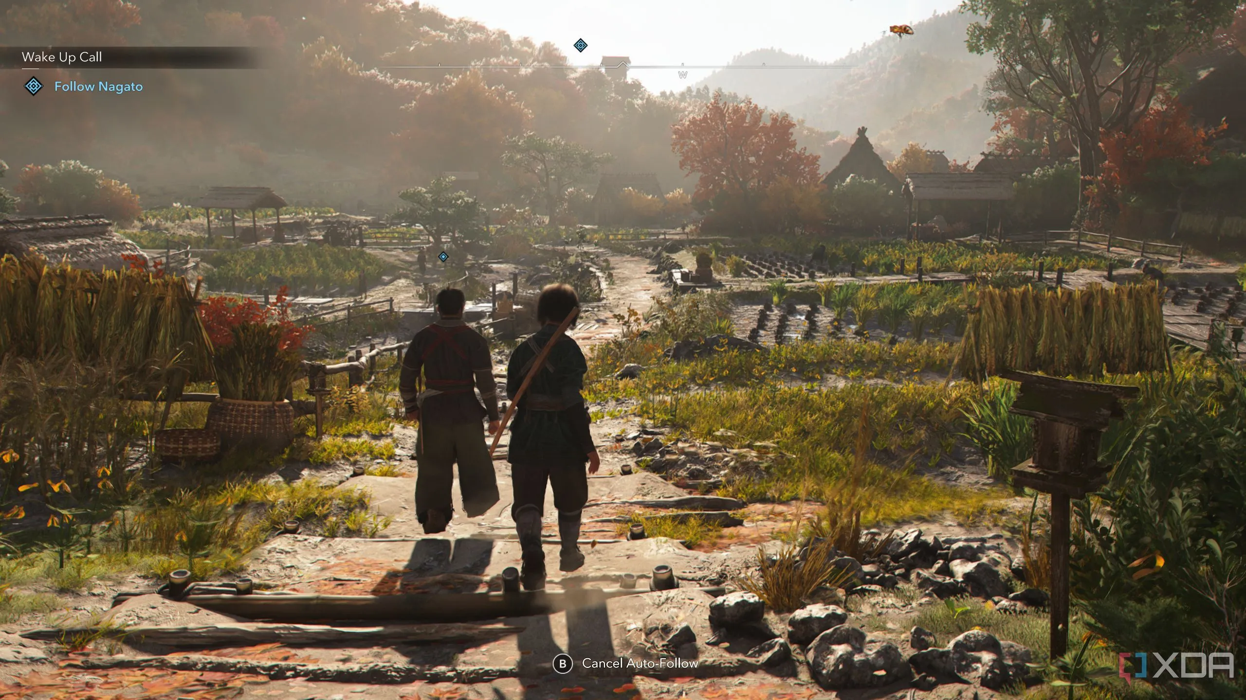 Naoe ngụy trang và hòa mình vào đám đông để tiếp cận mục tiêu trong Assassin's Creed Shadows