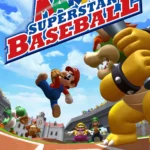 Người chơi và các nhân vật Mario trong game bóng chày Mario Superstar Baseball trên GameCube.