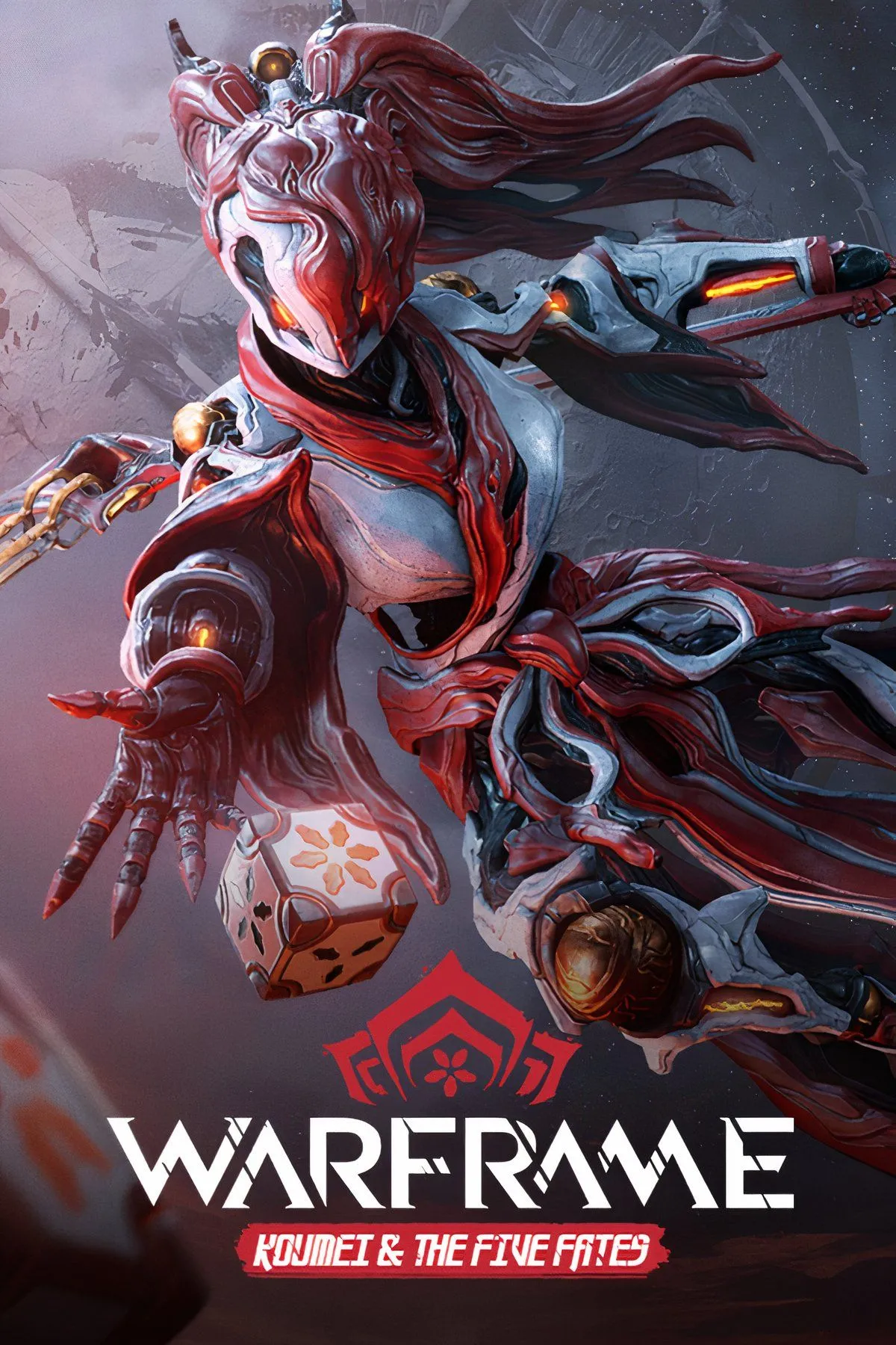 Người chơi Warframe cưỡi K-Drive lướt trên địa hình rộng lớn