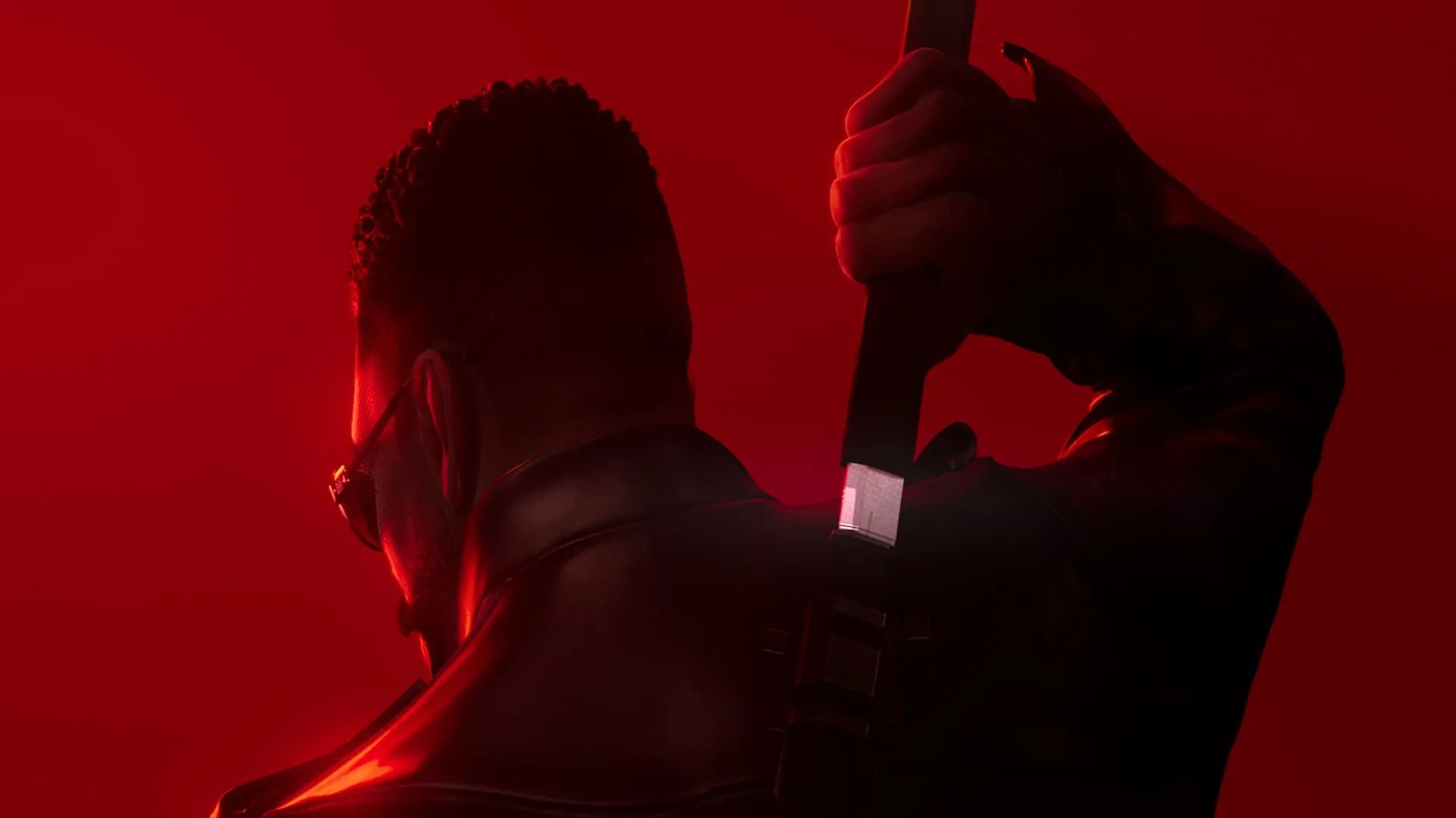 Nhân vật Blade rút kiếm trong game Marvel's Blade, cho thấy góc nhìn người thứ ba đầy hành động.