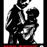 Nhân vật Max Payne trong tư thế hành động với hiệu ứng bullet time đặc trưng của game Max Payne 2