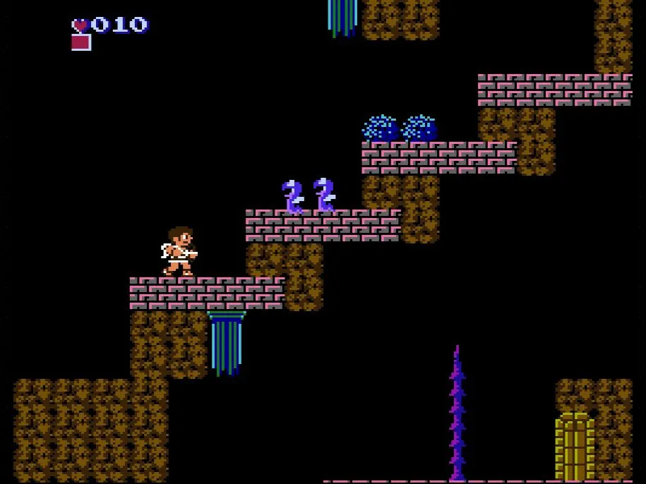 Nhân vật Pit trong game Kid Icarus trên NES với cung tên sẵn sàng chiến đấu