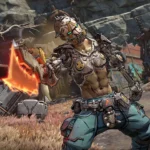 Nhân vật Psycho trong Borderlands 4 với thanh kiếm rực lửa, thể hiện không khí chiến đấu hành động của game