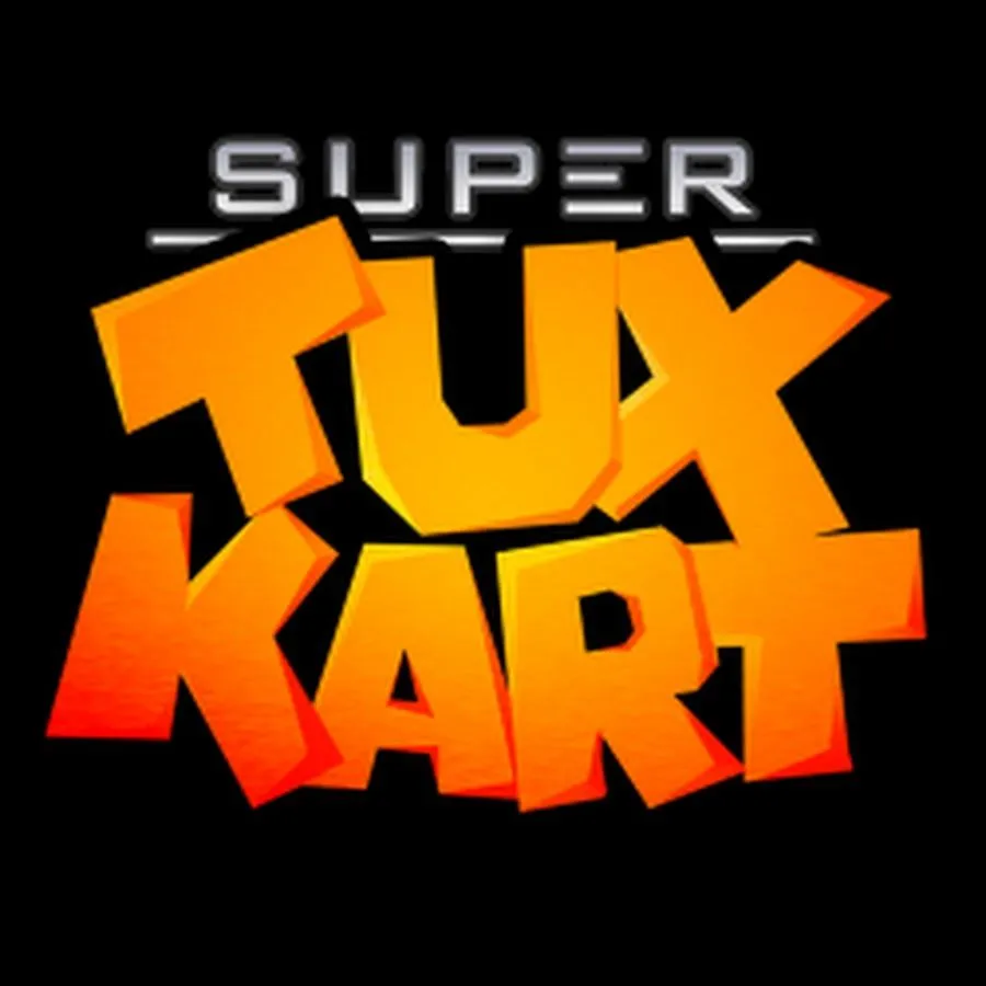 Nhân vật Tux cưỡi xe kart trong game SuperTuxKart