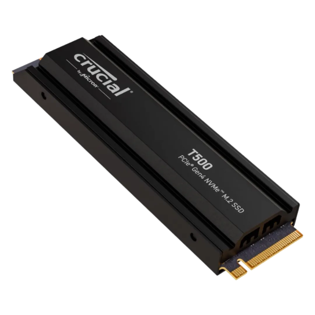 Ổ cứng SSD Crucial T500 Gen4 NVMe với thiết kế nhỏ gọn và tản nhiệt