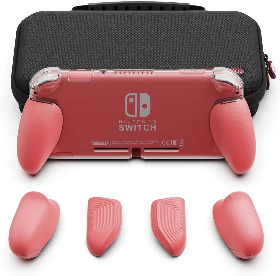 Ốp lưng Skull &amp; Co. GripCase cho Nintendo Switch Lite, cung cấp khả năng cầm nắm ergonomic và thoải mái khi chơi game trong thời gian dài.