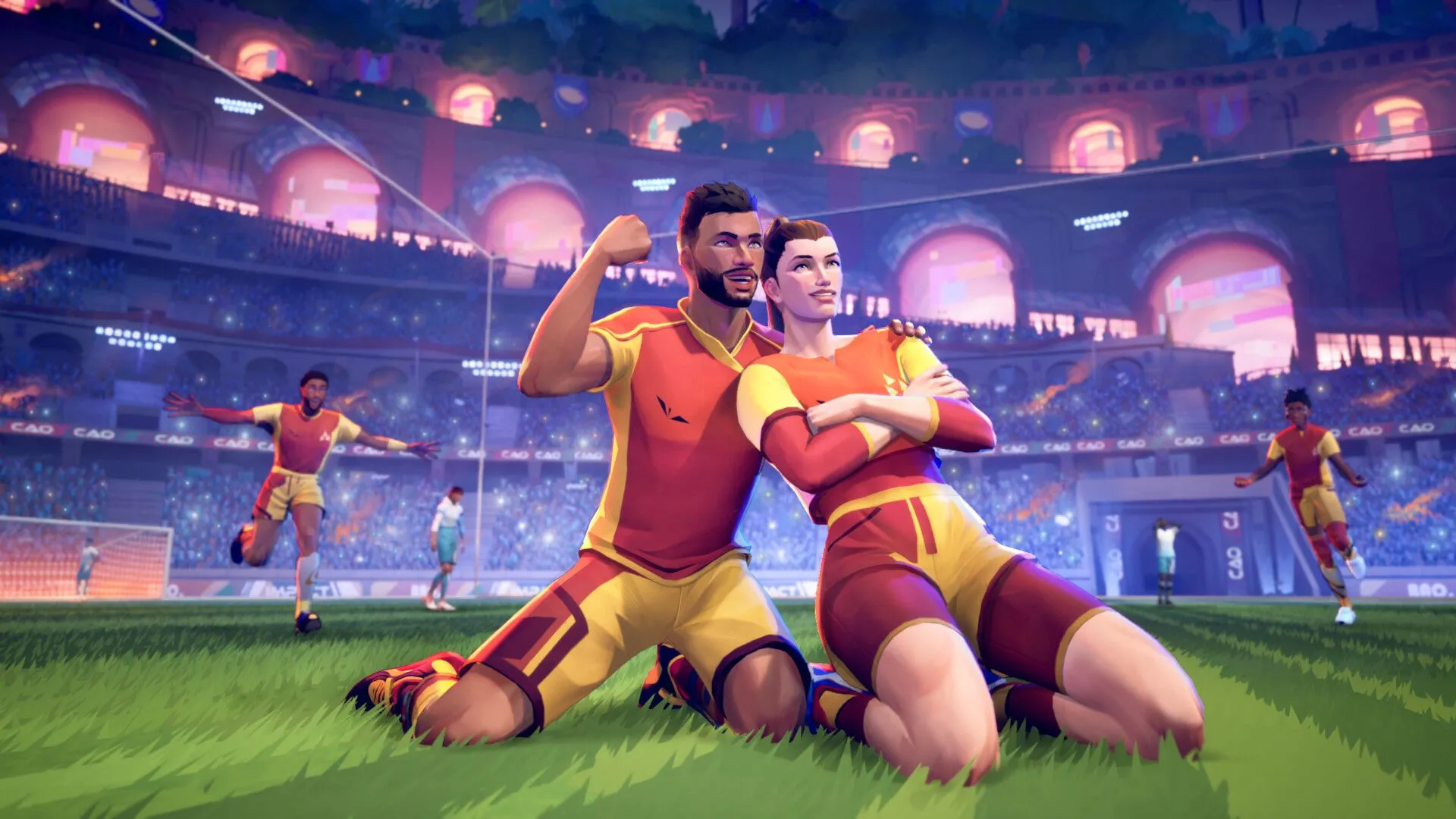Pha cản phá xuất sắc trong game Rematch, nhấn mạnh yếu tố phòng thủ.