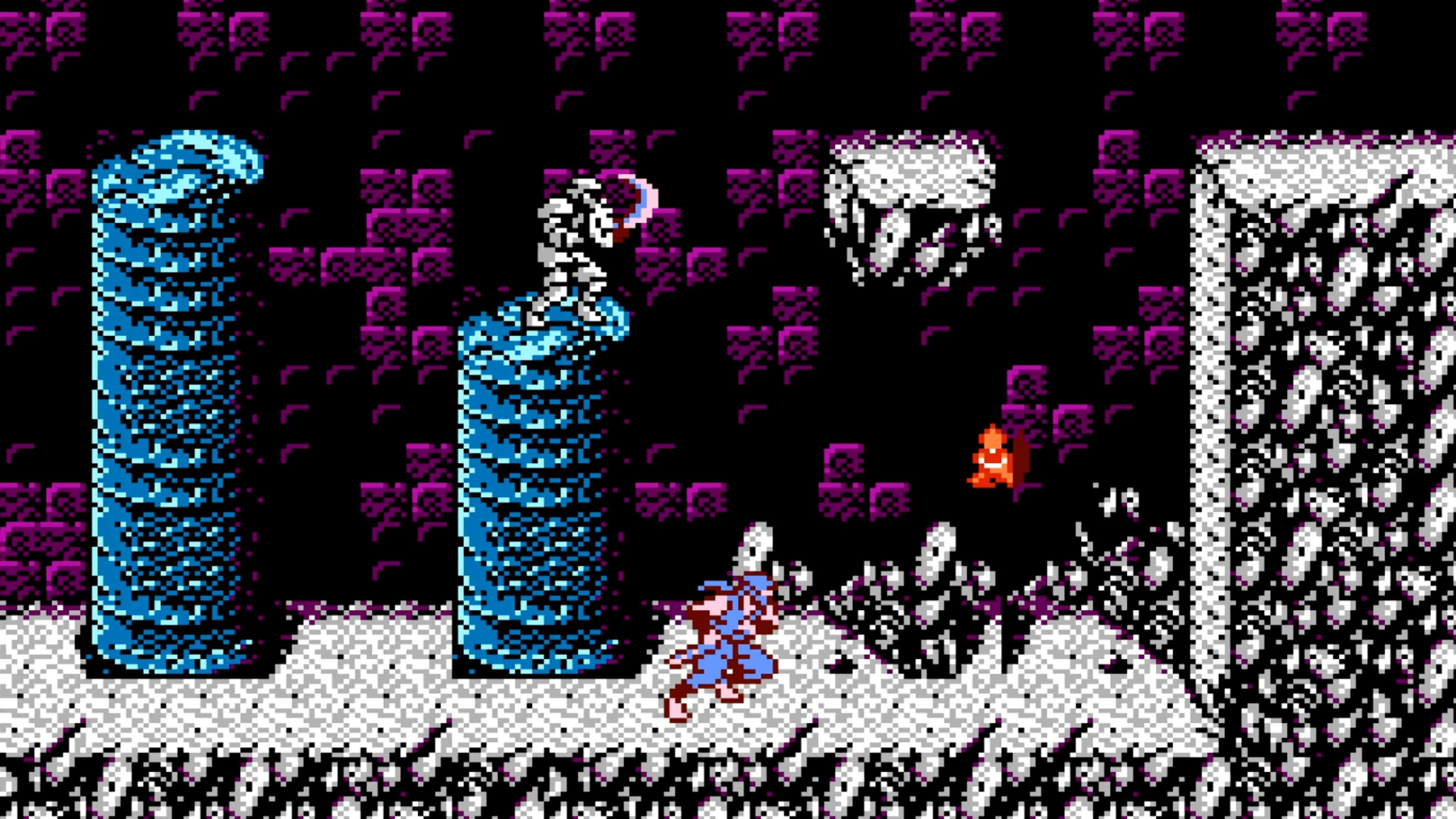 Ryu Hayabusa giao chiến với quái vật và một thanh gươm lớn trong Ninja Gaiden
